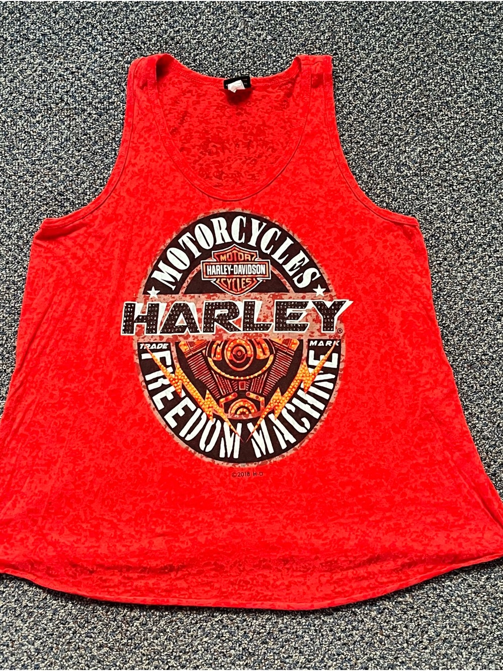 Harley-Davidson Red Women’s Motorcycle Graphic Tank